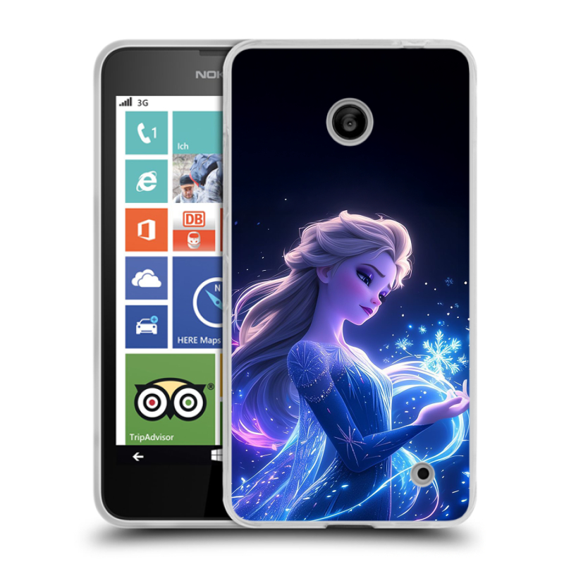 Пластиковый чехол на Nokia Lumia 630/635 с принтом Холодное сердце Frozen Пластиковый чехол на Nokia Lumia 630/635 с принтом Холодное сердце Frozen