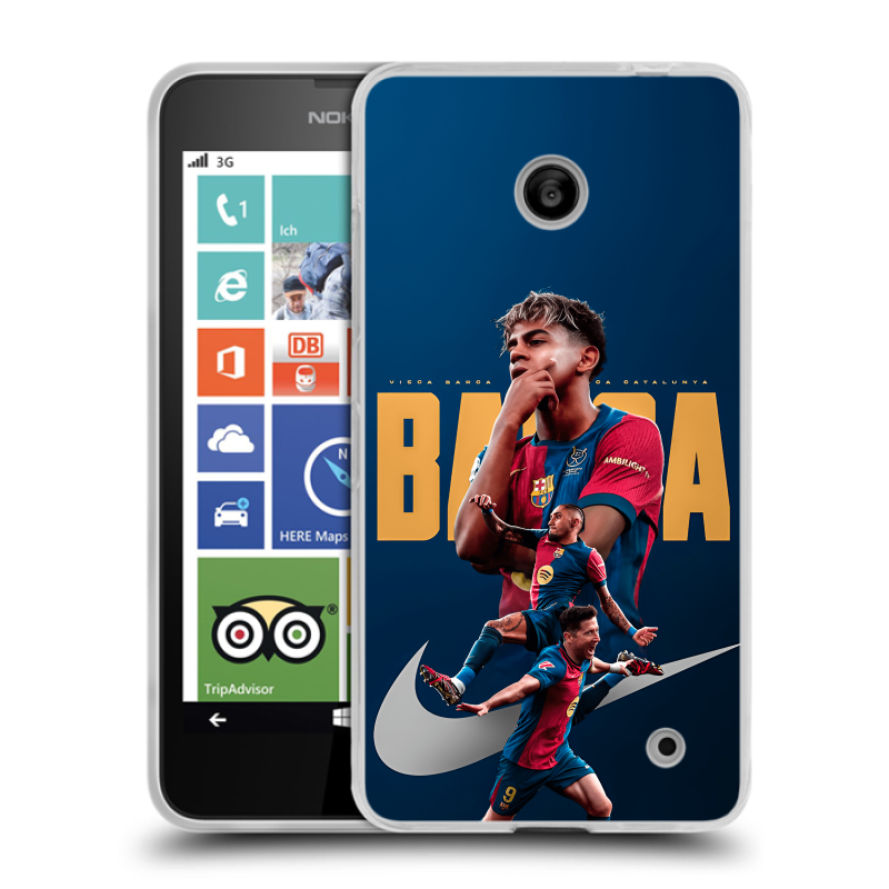 Пластиковый чехол на Nokia Lumia 630/635 с принтом Барселона Barca Yamal Пластиковый чехол на Nokia Lumia 630/635 с принтом Барселона Barca Yamal