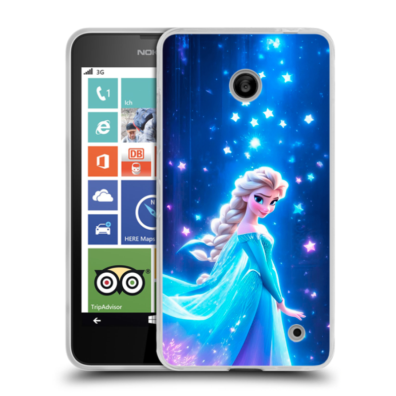 Пластиковый чехол на Nokia Lumia 630/635 с принтом Холодное сердце Frozen Пластиковый чехол на Nokia Lumia 630/635 с принтом Холодное сердце Frozen