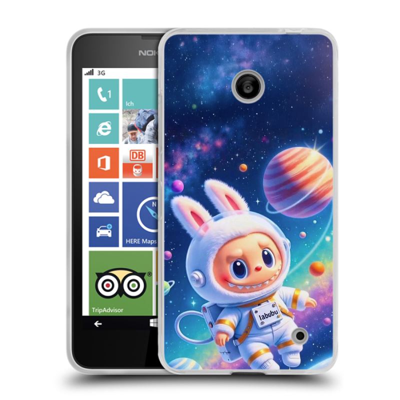 Пластиковый чехол на Nokia Lumia 630/635 с принтом Labubu Лабубу Пластиковый чехол на Nokia Lumia 630/635 с принтом Labubu Лабубу