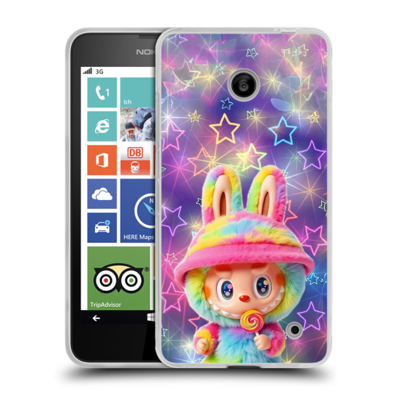 Пластиковый чехол на Nokia Lumia 630/635 с принтом Labubu Лабубу Пластиковый чехол на Nokia Lumia 630/635 с принтом Labubu Лабубу