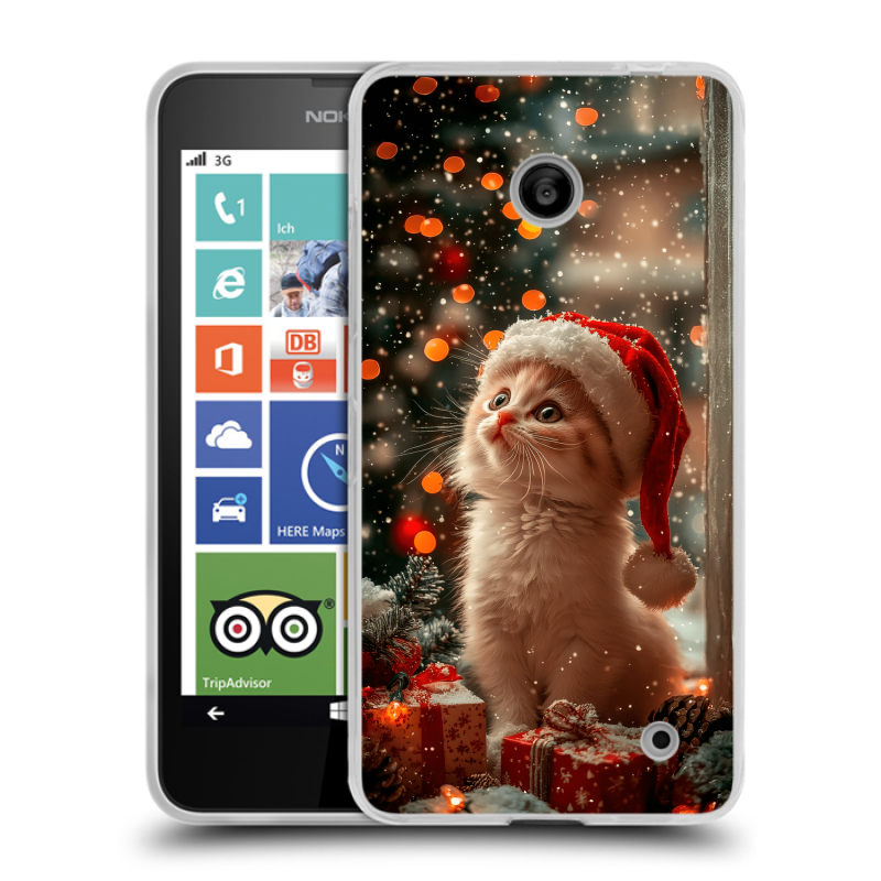 Пластиковый чехол на Nokia Lumia 630/635 с принтом Новый год Пластиковый чехол на Nokia Lumia 630/635 с принтом Новый год