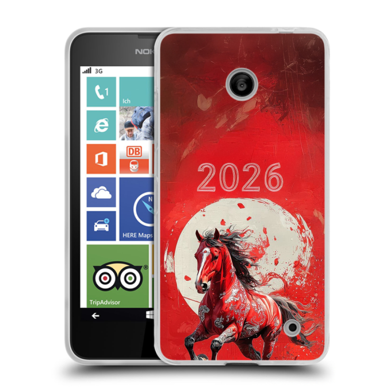 Пластиковый чехол на Nokia Lumia 630/635 с принтом Новый год Пластиковый чехол на Nokia Lumia 630/635 с принтом Новый год