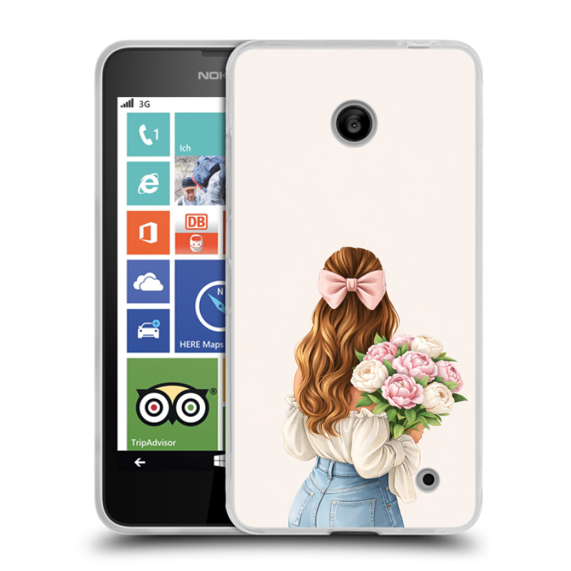 Пластиковый чехол на Nokia Lumia 630/635 с принтом женский Пластиковый чехол на Nokia Lumia 630/635 с принтом женский