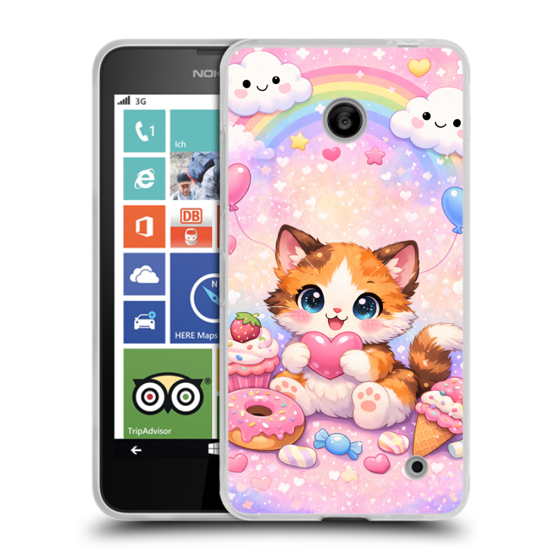 Пластиковый чехол на Nokia Lumia 630/635 с принтом для девочек Пластиковый чехол на Nokia Lumia 630/635 с принтом для девочек