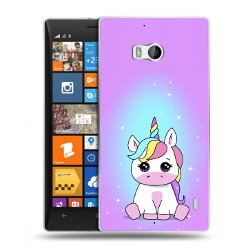 Силиконовый чехол на Nokia Lumia 930 с принтом Единорог Силиконовый чехол на Nokia Lumia 930 с принтом Единорог