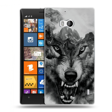 Силиконовый чехол на Nokia Lumia 930 с принтом Волк Силиконовый чехол на Nokia Lumia 930 с принтом Волк