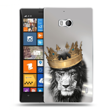 Силиконовый чехол на Nokia Lumia 930 с принтом Лев с короной Силиконовый чехол на Nokia Lumia 930 с принтом Лев с короной