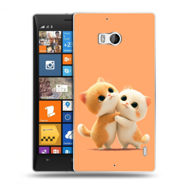 Силиконовый чехол на Nokia Lumia 930 с принтом Милые котики Силиконовый чехол на Nokia Lumia 930 с принтом Милые котики