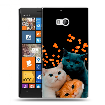 Силиконовый чехол на Nokia Lumia 930 с принтом Кошки Силиконовый чехол на Nokia Lumia 930 с принтом Кошки