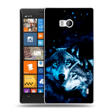Силиконовый чехол на Nokia Lumia 930 с принтом Волки Силиконовый чехол на Nokia Lumia 930 с принтом Волки
