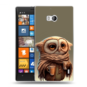 Силиконовый чехол на Nokia Lumia 930 с принтом Сова Силиконовый чехол на Nokia Lumia 930 с принтом Сова