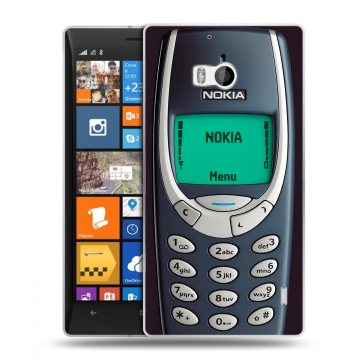 Силиконовый чехол на Nokia Lumia 930 с принтом Старый телефон Силиконовый чехол на Nokia Lumia 930 с принтом Старый телефон