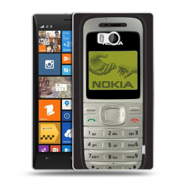 Силиконовый чехол на Nokia Lumia 930 с принтом Ретро Нокия
