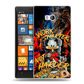 Силиконовый чехол на Nokia Lumia 930 с принтом Дональд Дак Деньги Силиконовый чехол на Nokia Lumia 930 с принтом Дональд Дак Деньги