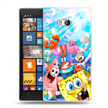 Силиконовый чехол на Nokia Lumia 930 с принтом спанчбоб спанч боб Силиконовый чехол на Nokia Lumia 930 с принтом спанчбоб спанч боб