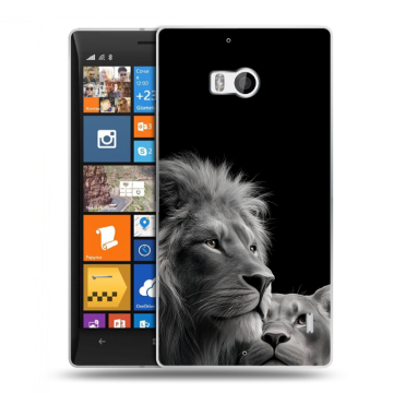 Силиконовый чехол на Nokia Lumia 930 с принтом Лев кошки Силиконовый чехол на Nokia Lumia 930 с принтом Лев кошки