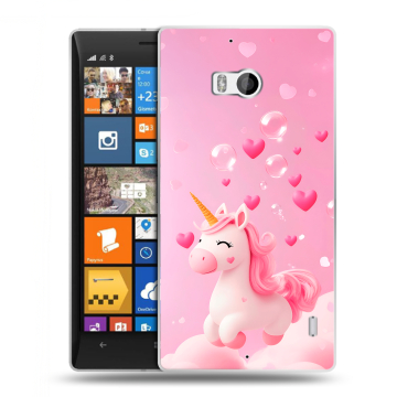 Силиконовый чехол на Nokia Lumia 930 с принтом Единорог Силиконовый чехол на Nokia Lumia 930 с принтом Единорог
