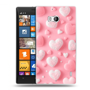 Силиконовый чехол на Nokia Lumia 930 с принтом Сердечки Силиконовый чехол на Nokia Lumia 930 с принтом Сердечки