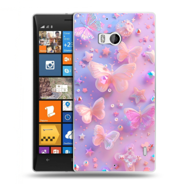Силиконовый чехол на Nokia Lumia 930 с принтом Бабочки