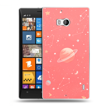 Силиконовый чехол на Nokia Lumia 930 с принтом Розовый космос Силиконовый чехол на Nokia Lumia 930 с принтом Розовый космос