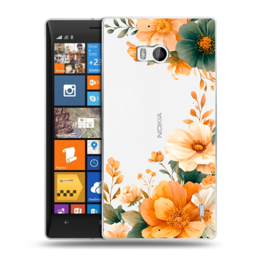 Силиконовый чехол на Nokia Lumia 930 с принтом Цветы принт Силиконовый чехол на Nokia Lumia 930 с принтом Цветы принт