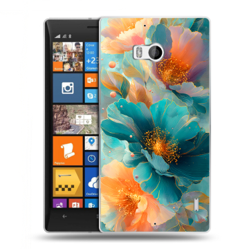 Силиконовый чехол на Nokia Lumia 930 с принтом Цветы Силиконовый чехол на Nokia Lumia 930 с принтом Цветы
