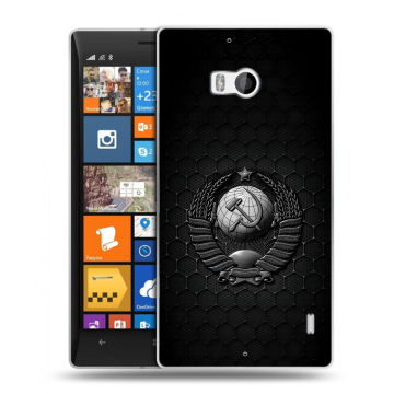 Силиконовый чехол на Nokia Lumia 930 с принтом Герб Флаг СССР