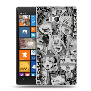 Силиконовый чехол на Nokia Lumia 930 с принтом Ahegao Ахегао Аниме Силиконовый чехол на Nokia Lumia 930 с принтом Ahegao Ахегао Аниме
