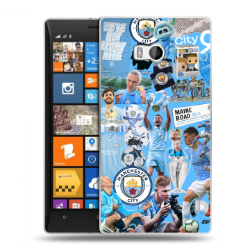 Силиконовый чехол на Nokia Lumia 930 с принтом Man City Манчестер Сити Силиконовый чехол на Nokia Lumia 930 с принтом Man City Манчестер Сити