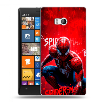 Силиконовый чехол на Nokia Lumia 930 с принтом Spiderman Человек паук Силиконовый чехол на Nokia Lumia 930 с принтом Spiderman Человек паук