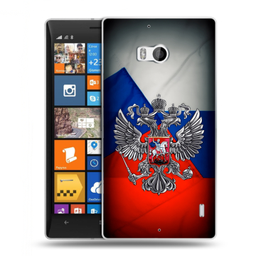 Силиконовый чехол на Nokia Lumia 930 с принтом Флаг России Силиконовый чехол на Nokia Lumia 930 с принтом Флаг России