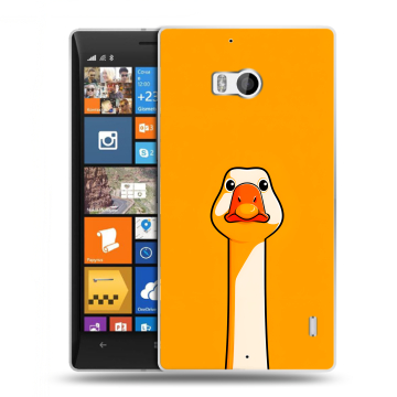 Силиконовый чехол на Nokia Lumia 930 с принтом Смешная утка Силиконовый чехол на Nokia Lumia 930 с принтом Смешная утка