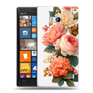 Силиконовый чехол на Nokia Lumia 930 с принтом цветы Силиконовый чехол на Nokia Lumia 930 с принтом цветы