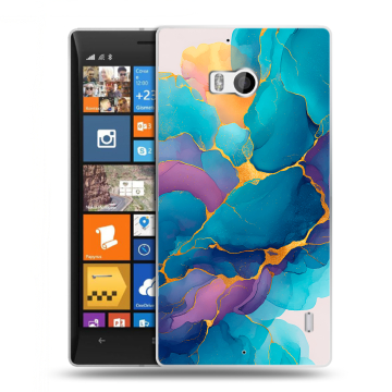 Силиконовый чехол на Nokia Lumia 930 с принтом Мрамор блестки Силиконовый чехол на Nokia Lumia 930 с принтом Мрамор блестки