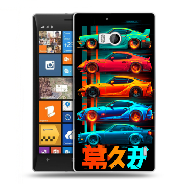 Силиконовый чехол на Nokia Lumia 930 с принтом машины тачки Силиконовый чехол на Nokia Lumia 930 с принтом машины тачки