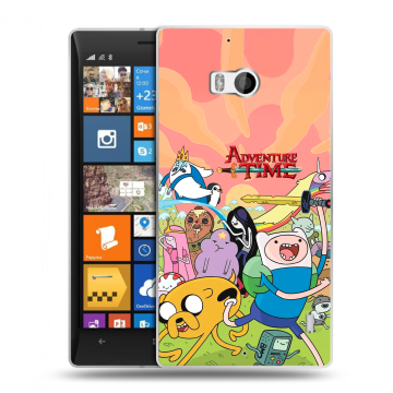 Силиконовый чехол на Nokia Lumia 930 с принтом Adventure time Время приключений Силиконовый чехол на Nokia Lumia 930 с принтом Adventure time Время приключений