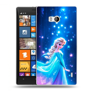 Силиконовый чехол на Nokia Lumia 930 с принтом Холодное сердце Frozen Силиконовый чехол на Nokia Lumia 930 с принтом Холодное сердце Frozen