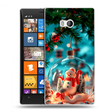 Силиконовый чехол на Nokia Lumia 930 с принтом Новый год Силиконовый чехол на Nokia Lumia 930 с принтом Новый год