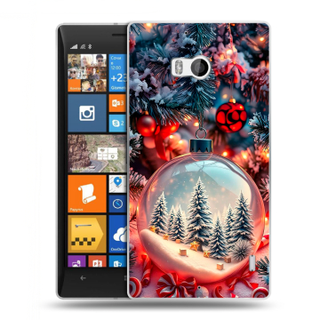 Силиконовый чехол на Nokia Lumia 930 с принтом Новый год Силиконовый чехол на Nokia Lumia 930 с принтом Новый год
