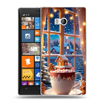Силиконовый чехол на Nokia Lumia 930 с принтом Новый год Силиконовый чехол на Nokia Lumia 930 с принтом Новый год