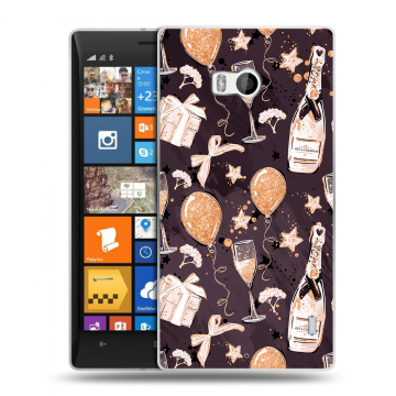 Силиконовый чехол на Nokia Lumia 930 с принтом Новый год Силиконовый чехол на Nokia Lumia 930 с принтом Новый год