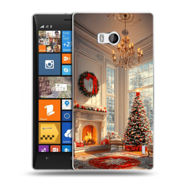 Силиконовый чехол на Nokia Lumia 930 с принтом Новый год Силиконовый чехол на Nokia Lumia 930 с принтом Новый год