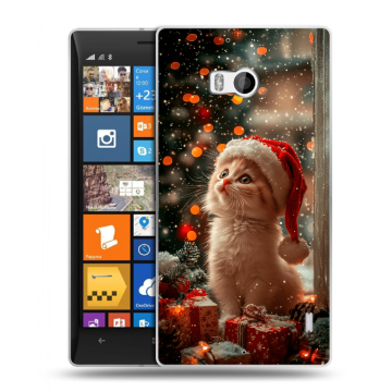 Силиконовый чехол на Nokia Lumia 930 с принтом Новый год Силиконовый чехол на Nokia Lumia 930 с принтом Новый год