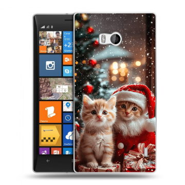 Силиконовый чехол на Nokia Lumia 930 с принтом Новый год Силиконовый чехол на Nokia Lumia 930 с принтом Новый год