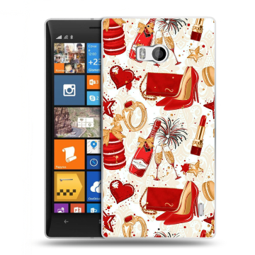 Силиконовый чехол на Nokia Lumia 930 с принтом Новый год Силиконовый чехол на Nokia Lumia 930 с принтом Новый год