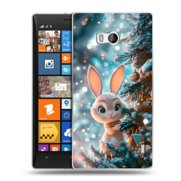 Силиконовый чехол на Nokia Lumia 930 с принтом Новый год Силиконовый чехол на Nokia Lumia 930 с принтом Новый год