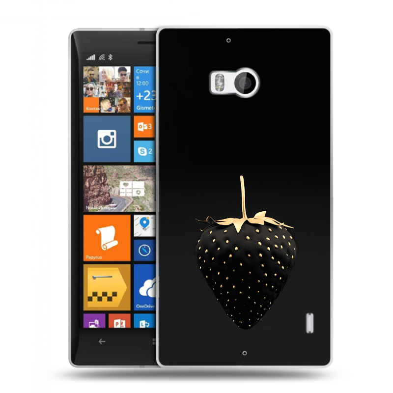 Пластиковый чехол на Nokia Lumia 930 с принтом Черная клубника Пластиковый чехол на Nokia Lumia 930 с принтом Черная клубника