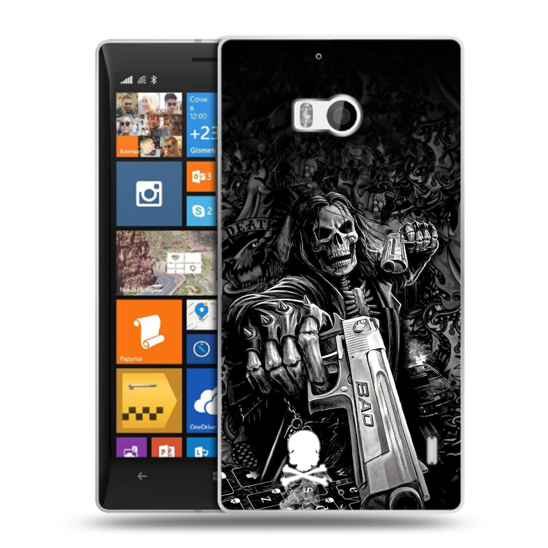 Силиконовый чехол на Nokia Lumia 930 с принтом Скелет Силиконовый чехол на Nokia Lumia 930 с принтом Скелет