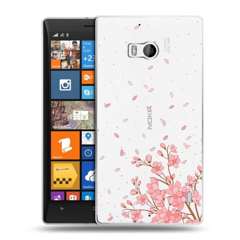 Пластиковый чехол на Nokia Lumia 930 с принтом Ветка сакуры Пластиковый чехол на Nokia Lumia 930 с принтом Ветка сакуры